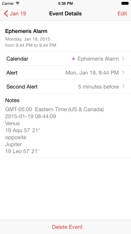 Ephemeris Alarm screenshot-3