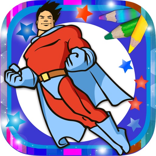 Paint magical superheroes -  Coloring and painting super heroes iOS App