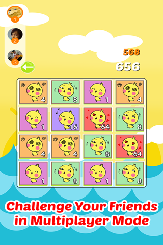 2048 Naughty Ducks: Match The Ducklings Tiles Numbers Puzzle Game For Free! screenshot 3