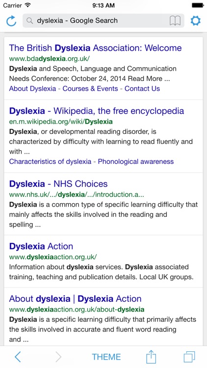 ER Browser - Dyslexia Web Browser