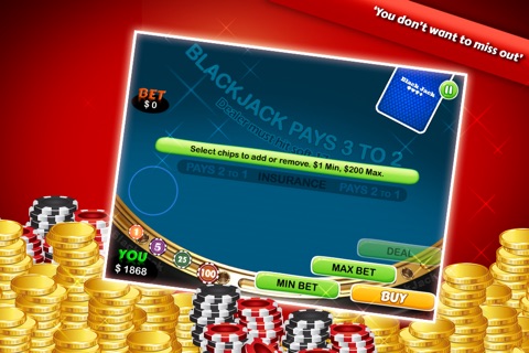 Blackjack FREE - Casino Card Game 21 screenshot 4