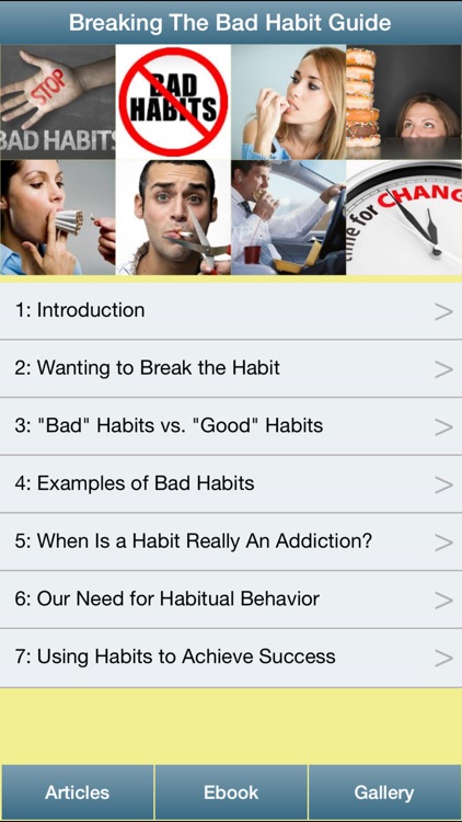 Breaking The Bad Habit Guide - How To Break Bad Habits, Change Bad to Good Habits