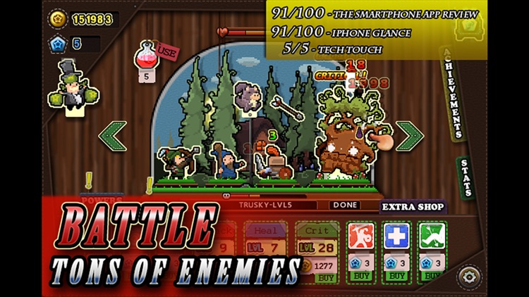 Tap Heroes - Relaxing Idle Grinder Clicker Game - Defeat Critters Levelup Gather XP and Increase Stats!