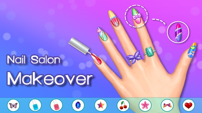 名人美甲與藝術的漂亮指甲拋光設計 - Nail Makeover Salon