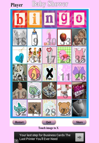 Baby Shower Bingo screenshot 2