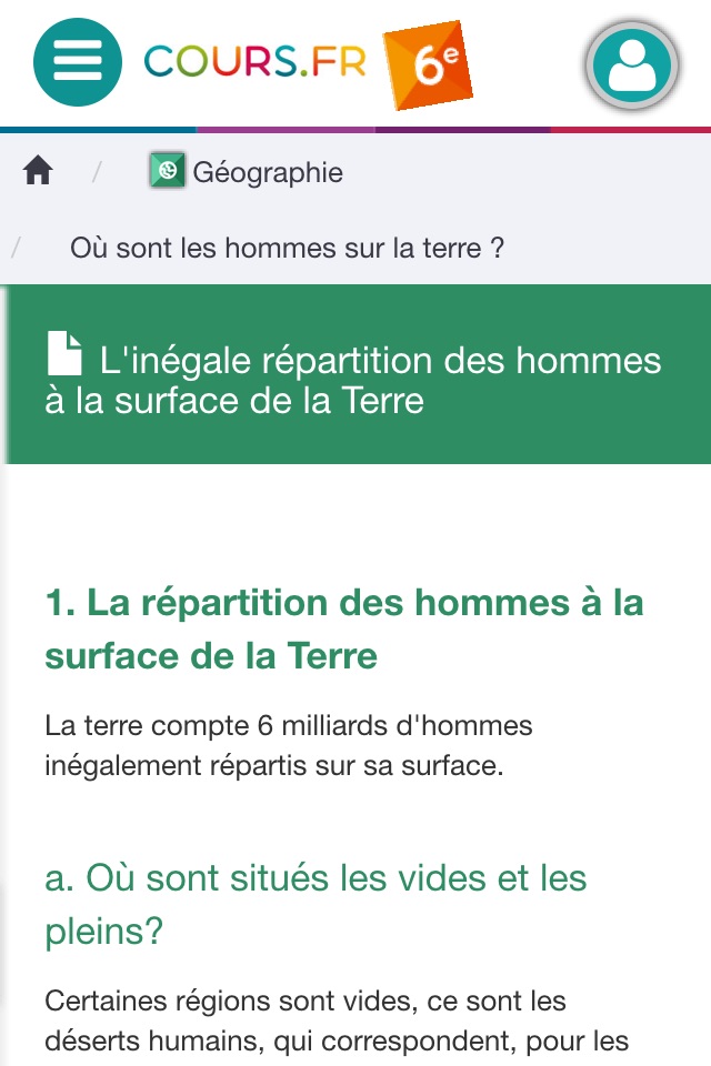Cours.fr 6e screenshot 3