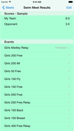 Swim Meet Scoring Advanced