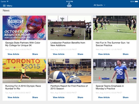 Georgia State Panthers for iPad 2015 screenshot 3