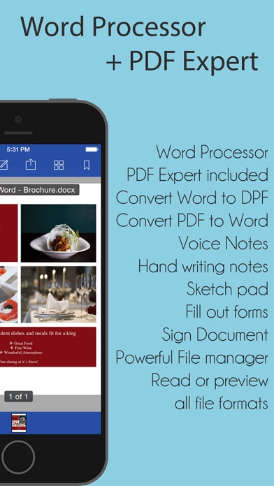 iWord Processor Pro for Microsoft Office + PDF Professional Screenshot 1