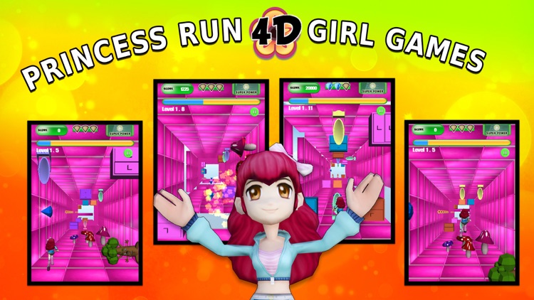 Princess Run 4D - Girl Games