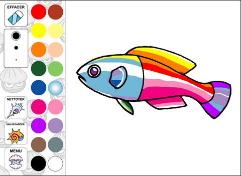 Beautiful Tropical Fishes Coloring for Kids Lite screenshot 3