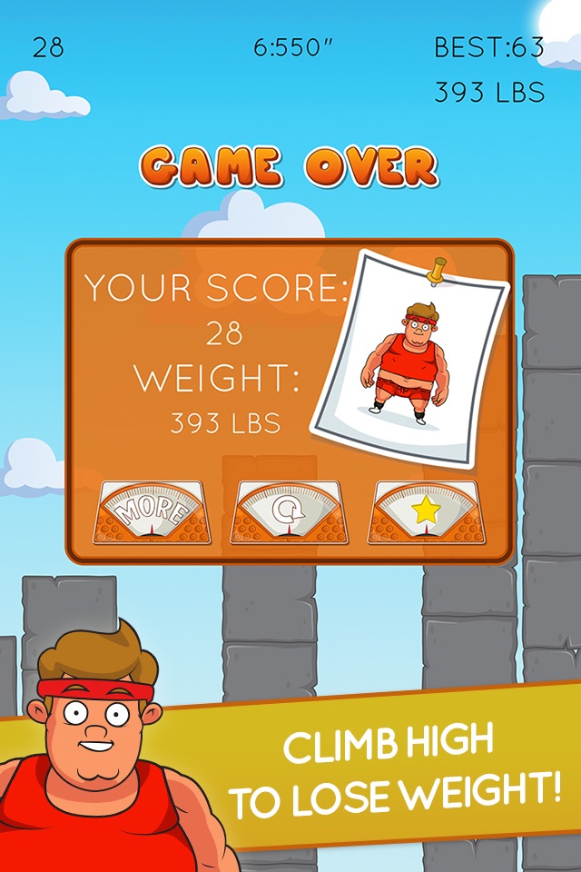 Fat Guy Fit Climb: Flabby Fitness Dash! screenshot 4