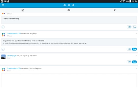 CrowdFundeurs for iPad screenshot 2