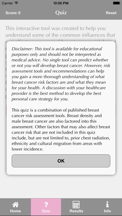 My Breast Friend: a Breast Cancer Risk Assessment and Associated Screening Options screenshot-3