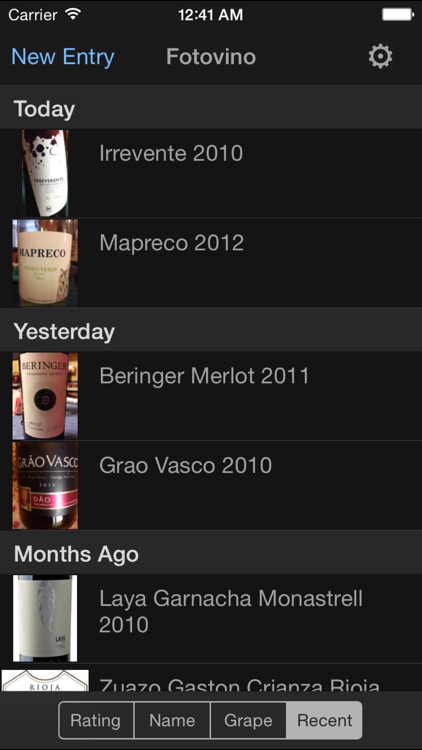Fotovino - a wine diary, your wine tasting journal in pictures.