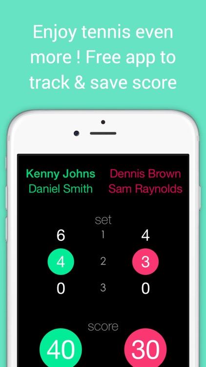 TennisCore - track tennis scores & review stats