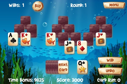 Aqua Solitaire Triple Peak Underwater Pyramid screenshot 3