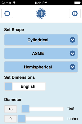 CE Tank Volume Calculator screenshot 2