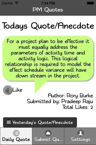 Project Management Quotes App screenshot 2
