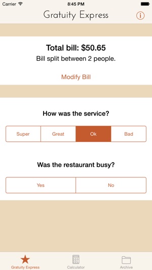 Gratuity Express: Tip Calculator(圖2)-速報App