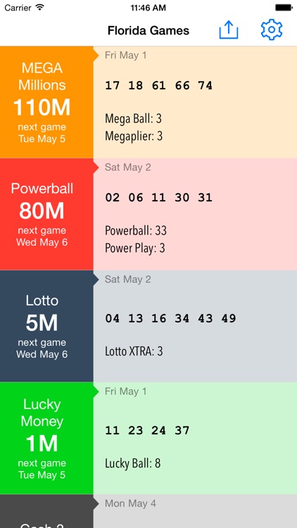 view lotto results