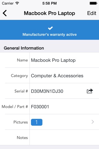 Serial Plus Free - Home Inventory & Warranty Manager screenshot 2