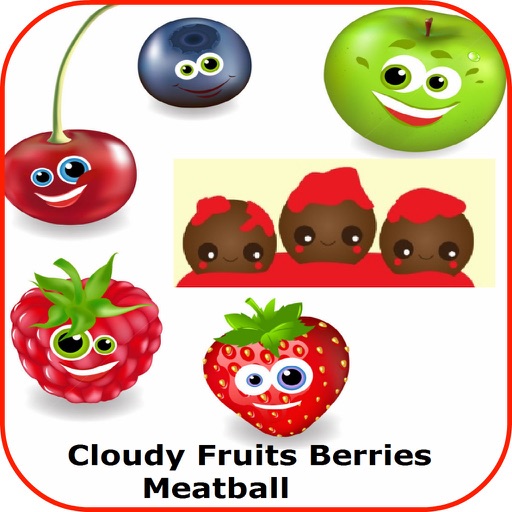 cloudy fruits berries meatball icon