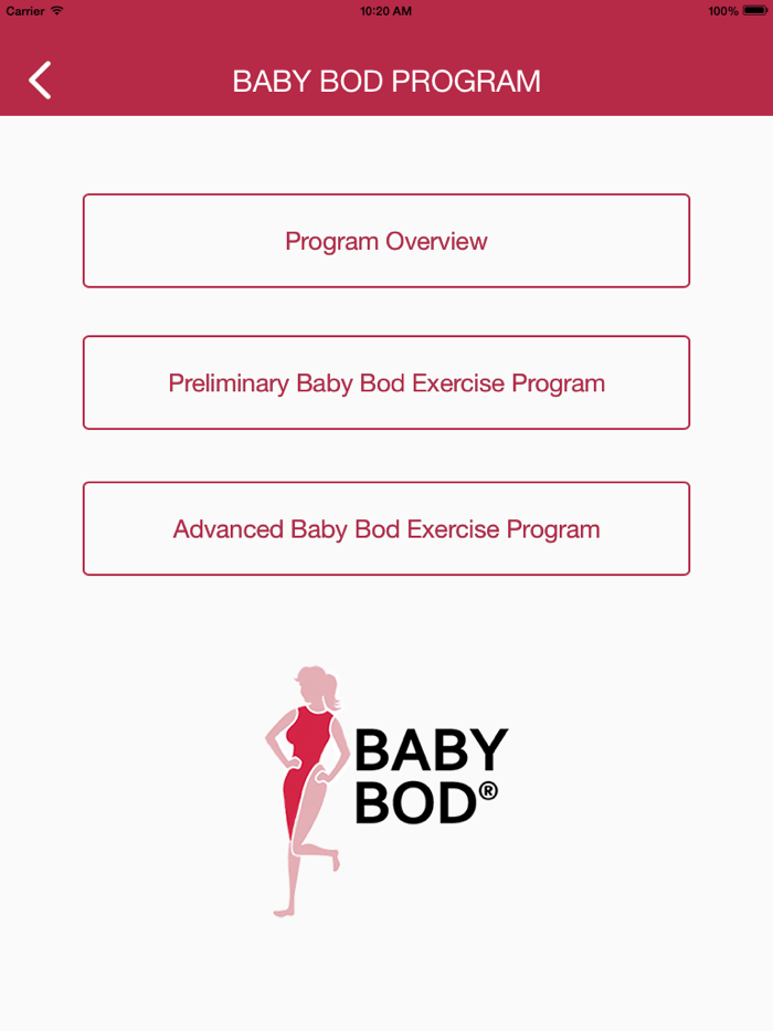 Baby Bod Exercise Tracker
