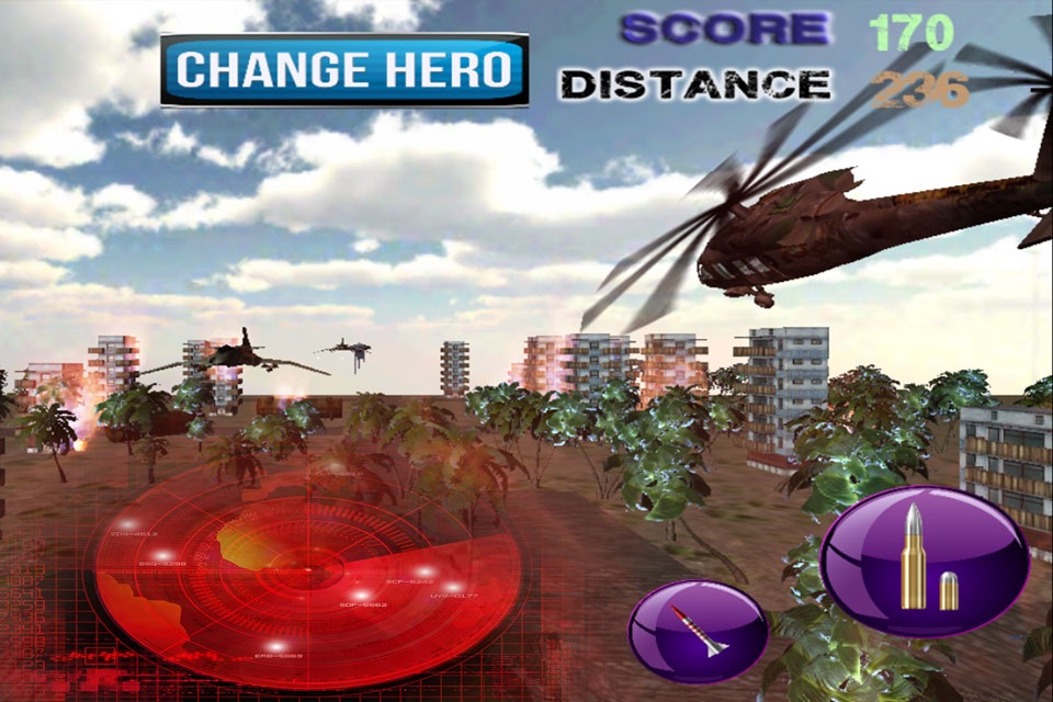 Chopper War Z 3D - Helicopter Adventures vs alien invader spaceship attack screenshot 3