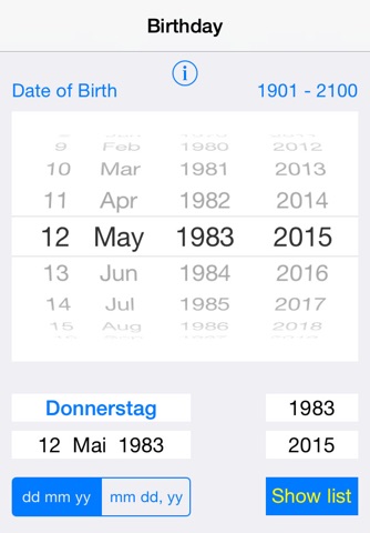 Birthdays - year by year screenshot 3