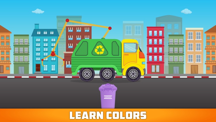 Colors Garbage Truck Free - an alphabet fun game for preschool kids learning colors and love Trucks and Things That Go screenshot-4