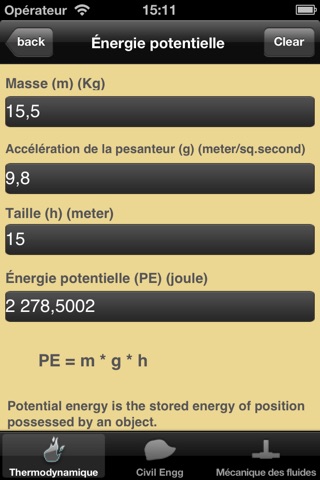 Thermodynamics Calculator lite screenshot 3