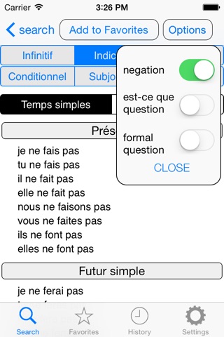 Verbole French Verbs Lite screenshot 3