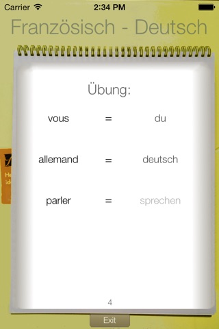 Vocabulary Trainer: German - French screenshot 2