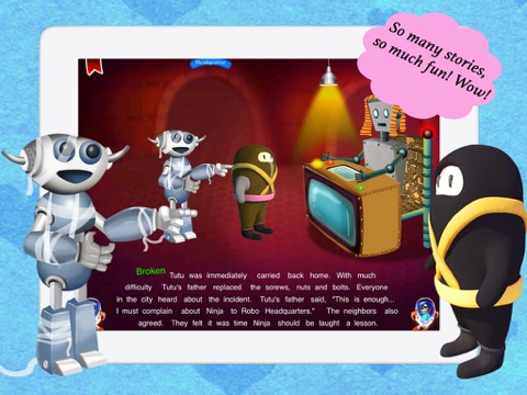 Naughty Ninja Robot for Children by Story Time for Kids screenshot 2