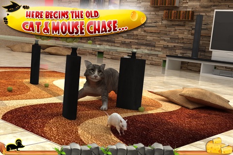 Crazy Cat vs. Mouse 3D screenshot 2