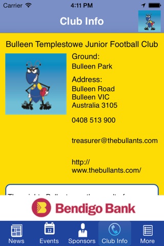 Bulleen Templestowe Junior Football Club screenshot 4