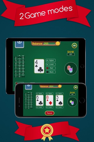 Casino Battle - Hi or Lo Card Table Game Free screenshot 2