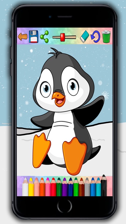 Paint magic penguins – coloring penguins and paint screenshot-3