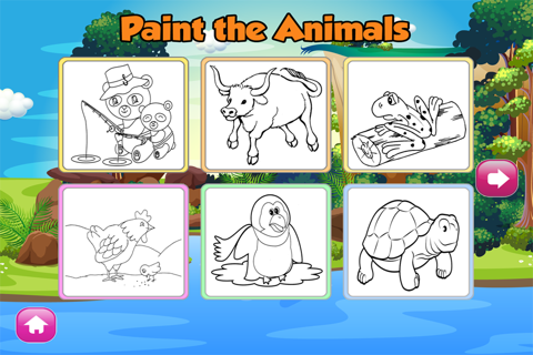 Animals Coloring Book For Kids - Preschool & Toddler Make Great Artwork FREE APP screenshot 4