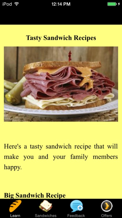 Tasty Sandwich Recipes - Superbowl Recipes