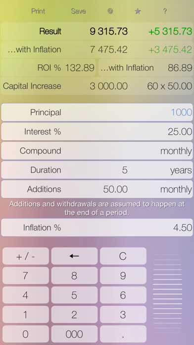 How to cancel & delete Deposit - compound interest calculator with periodic additions and withdrawals from iphone & ipad 1