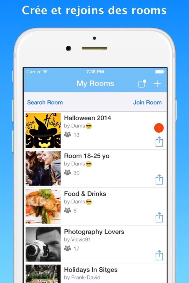 Room : your private social network with anonymous rooms screenshot 2