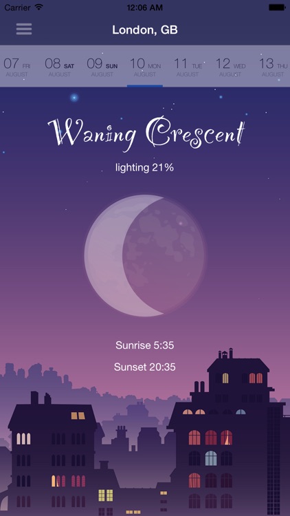Moon Phase - Calendar, Sunrise, Sunset screenshot-0