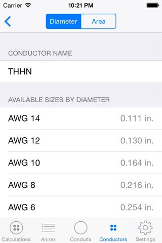 Conduit Fill Calculator screenshot 2