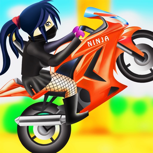 Amazing Ninja Girl Bike Race - Play speed road racing game Icon