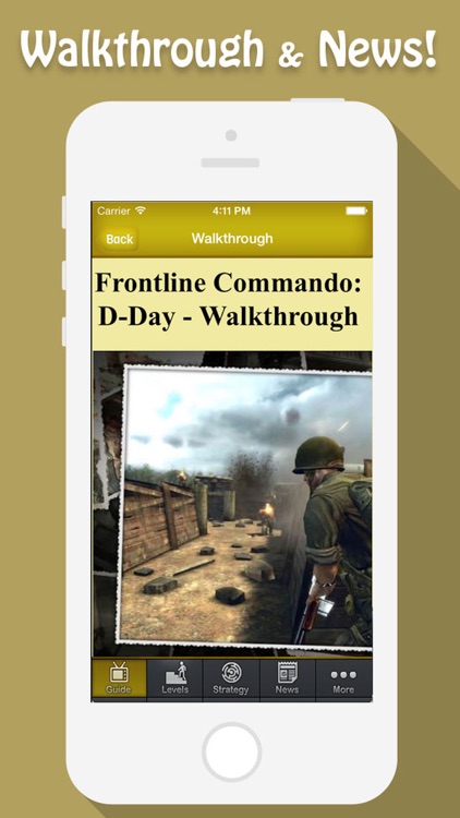 Guide for Frontline Commando D Day -  All Level Video,Walkthrough and Tips Guide screenshot-4