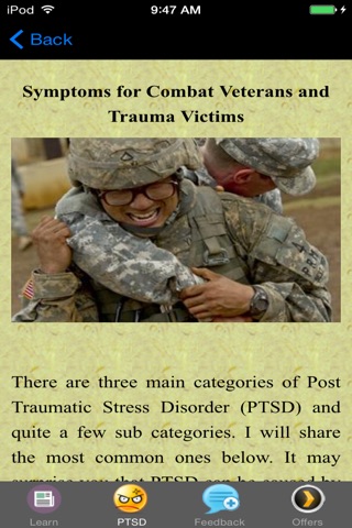 PTSD Symptoms & Suggested Treatment screenshot 3