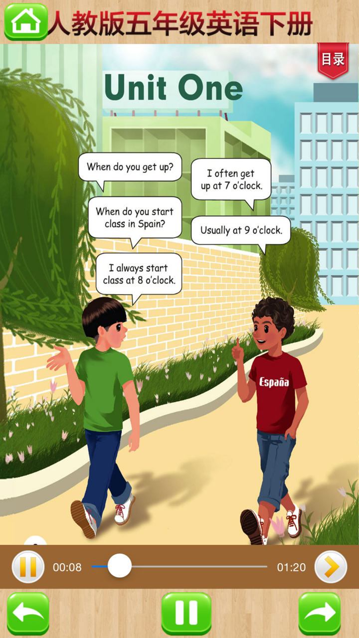 开心点读课本-人教版PEP小学英语五年级下册有声点读教材 screenshot 2