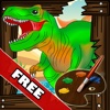 Dino-saurs and Caveman Coloring Book - T-Rex and Friends FREE